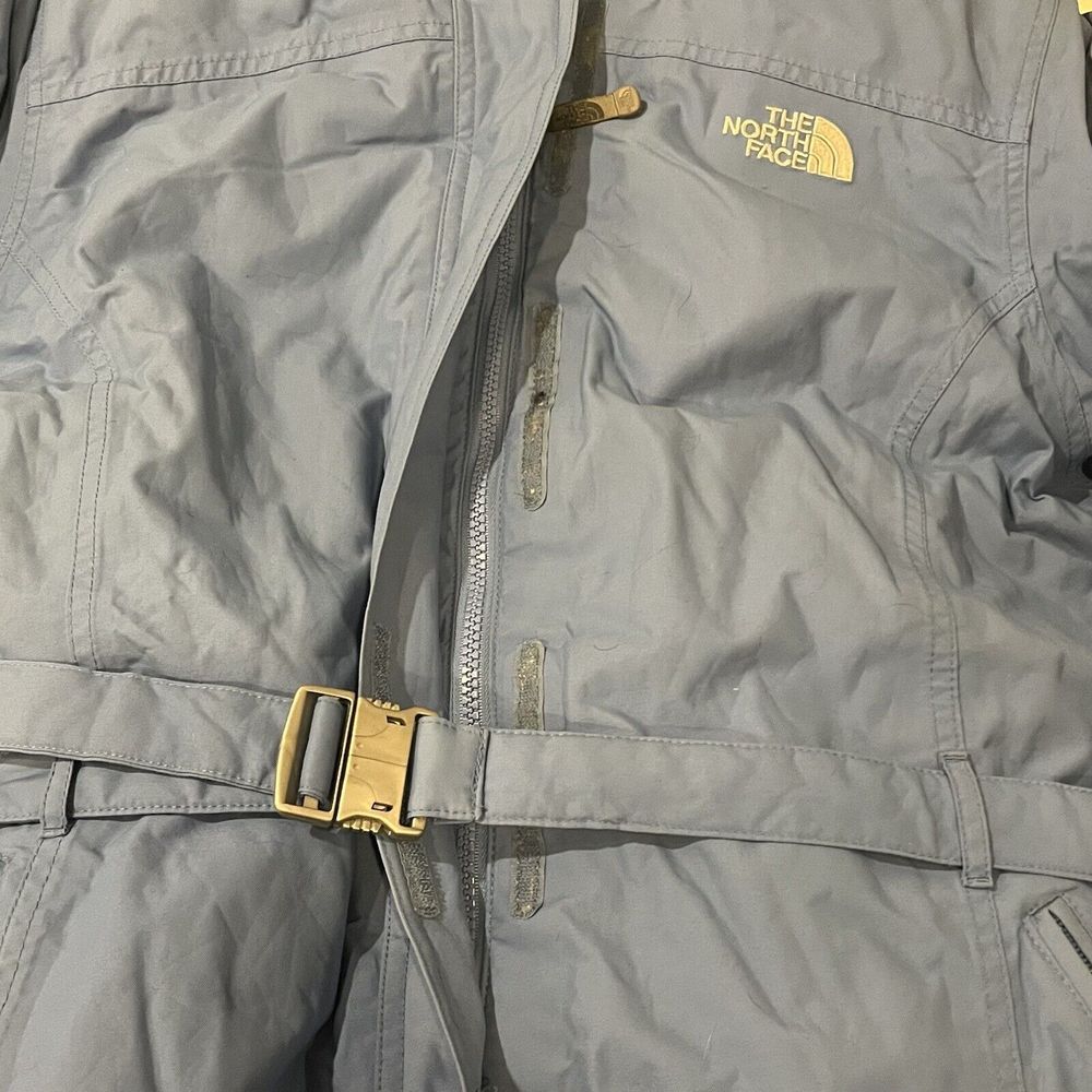 The‎ North Face Belted 550 Womens Large Jacket Coat Goose Down Puffer Blue - Picture 5 of 13